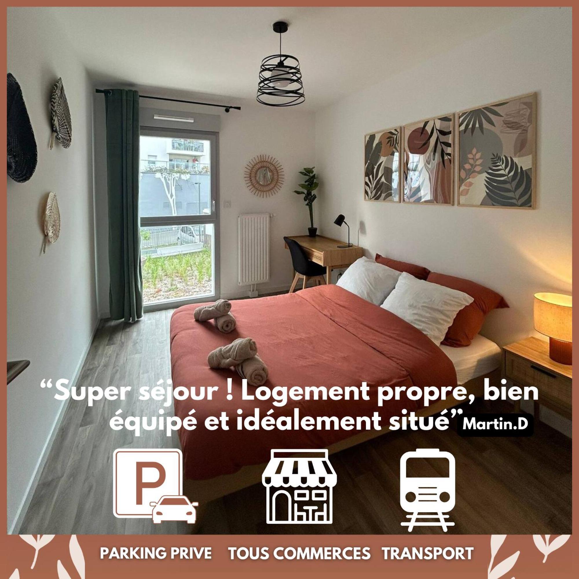 T3 Moderne - Proche Tram - Parking Prive Apartment Angers Bagian luar foto